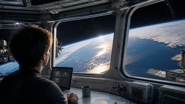 Entre stations orbitales, IA omniprésente et communication instantanée, notre quotidien réalise les rêves d'autrefois.